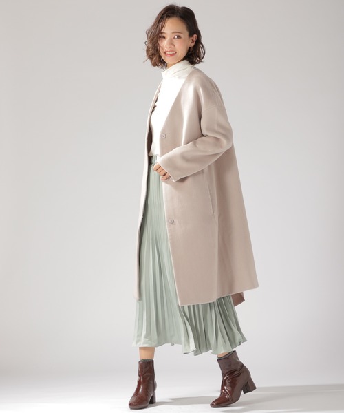 BAYFLOW（ベイフロー）の「ウールコンVネックコート（その他アウター・レディース・ライトグレー/ライトブルー/ベージュ・SMALL/MEDIUM）」の20枚目の写真