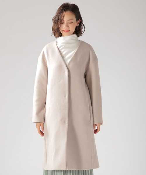 BAYFLOW（ベイフロー）の「ウールコンVネックコート（その他アウター・レディース・ライトグレー/ライトブルー/ベージュ・SMALL/MEDIUM）」の17枚目の写真