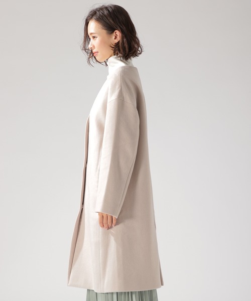 BAYFLOW（ベイフロー）の「ウールコンVネックコート（その他アウター・レディース・ライトグレー/ライトブルー/ベージュ・SMALL/MEDIUM）」の11枚目の写真