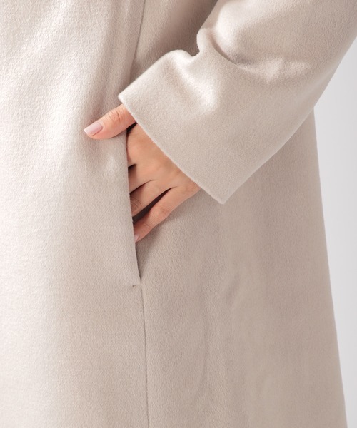 BAYFLOW（ベイフロー）の「ウールコンVネックコート（その他アウター・レディース・ライトグレー/ライトブルー/ベージュ・SMALL/MEDIUM）」の9枚目の写真