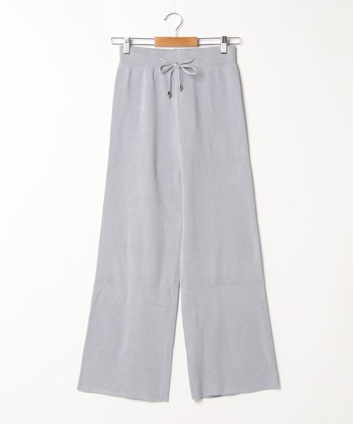 coca(coca)(コカ)の「サマーニットワイドパンツ(その他パンツ・レディース・グレー/ブラック・ONE SIZE)」の4枚目の写真