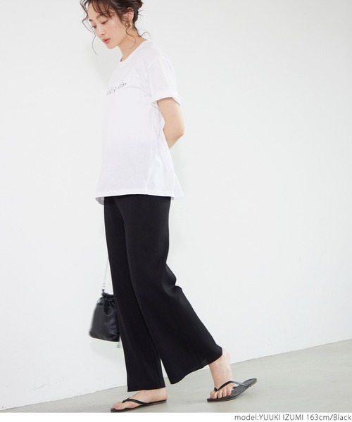 coca(coca)(コカ)の「サマーニットワイドパンツ(その他パンツ・レディース・グレー/ブラック・ONE SIZE)」の12枚目の写真