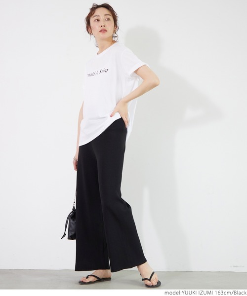 coca(coca)(コカ)の「サマーニットワイドパンツ(その他パンツ・レディース・グレー/ブラック・ONE SIZE)」の11枚目の写真