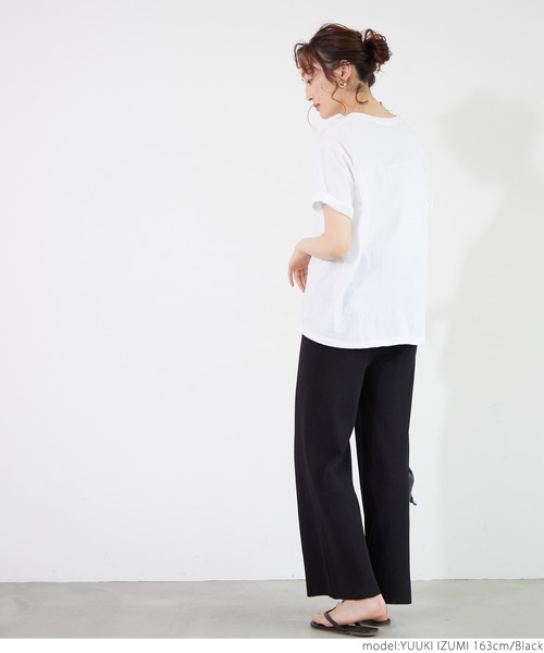 coca(coca)(コカ)の「サマーニットワイドパンツ(その他パンツ・レディース・グレー/ブラック・ONE SIZE)」の10枚目の写真