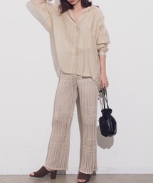 Aunt Marie's | AUNT MARIE'S クロシェニットパンツ(その他パンツ)