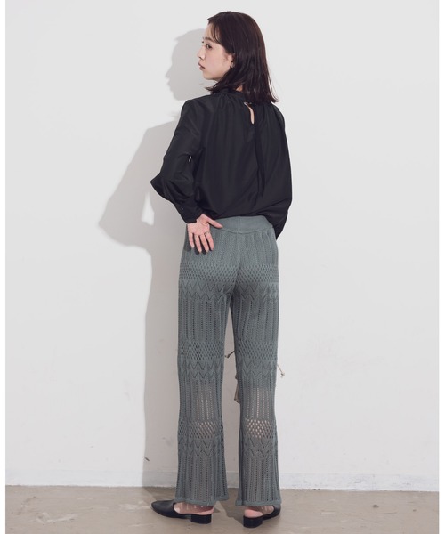 Aunt Marie's(アントマリーズ)の「AUNT MARIE'S クロシェニットパンツ(その他パンツ・レディース・ベージュ/グリーン/ナチュラル・FREE)」の18枚目の写真