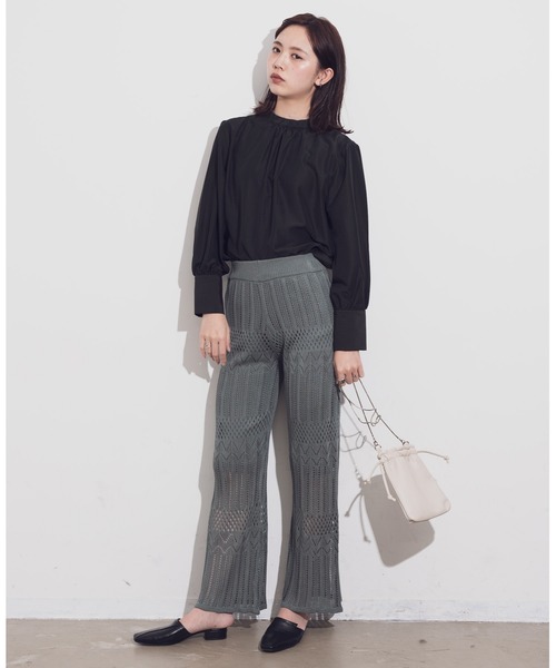 Aunt Marie's(アントマリーズ)の「AUNT MARIE'S クロシェニットパンツ(その他パンツ・レディース・ベージュ/グリーン/ナチュラル・FREE)」の19枚目の写真