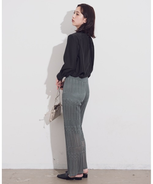 Aunt Marie's(アントマリーズ)の「AUNT MARIE'S クロシェニットパンツ(その他パンツ・レディース・ベージュ/グリーン/ナチュラル・FREE)」の21枚目の写真