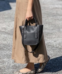 Edit Sheen | ホワイトステッチミニトート(ハンドバッグ)