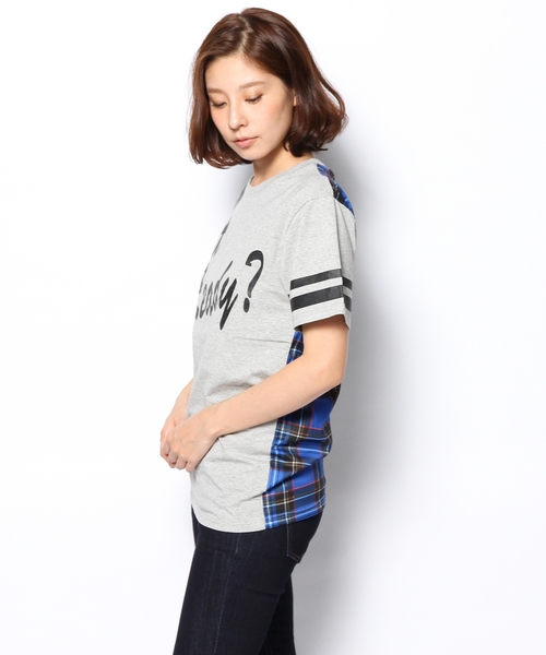 DANCE LB-03（ダンス エルビー・ゼロスリー）の「CHECK　NUMBER　TEE（Tシャツ/カットソー・レディース・グレー系/ブラック系・FREE）」の3枚目の写真