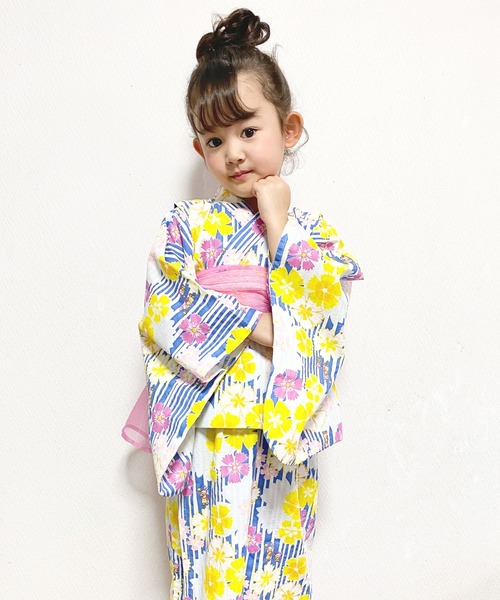 KP DECO（ケーピーデコ）の「mimi×ナデシコ柄　浴衣（浴衣・キッズ・ラベンダー/ブルー系その他・110cm/120cm/130cm）」の21枚目の写真