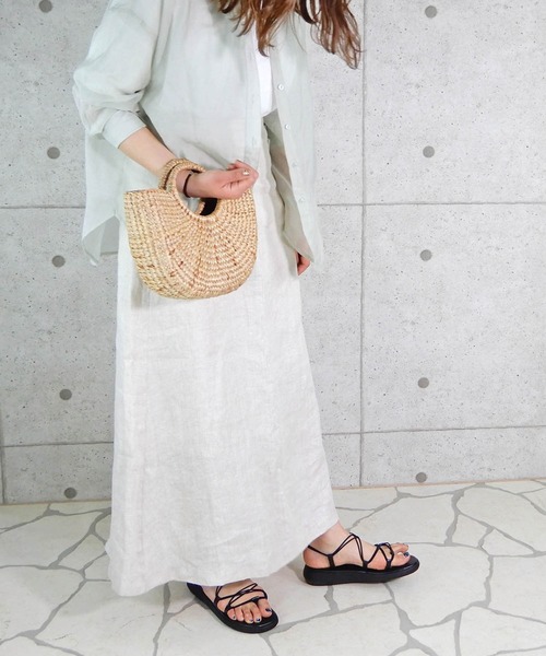 minia(ミニア)の「コードデザインの編み上げゴムスポーツサンダル/フラットサンダル □(サンダル・レディース・ブラック/ブラウン/グレー/カーキ・LL/S/M/L)」の18枚目の写真