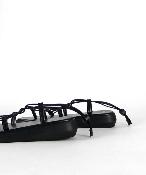 minia(ミニア)の「コードデザインの編み上げゴムスポーツサンダル/フラットサンダル □(サンダル・レディース・ブラック/ブラウン/グレー/カーキ・LL/S/M/L)」の13枚目の写真