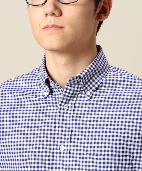BEAUTY&YOUTH UNITED ARROWS（ビューティーアンドユースユナイテッドアローズ）の「BY オックス ギンガムチェック ボタンダウン シャツ§◆（シャツ/ブラウス・メンズ・ブラック/ブラウン/ロイヤルブルー・X-LARGE/SMALL/LARGE/X-SMALL/MEDIUM）」の14枚目の写真
