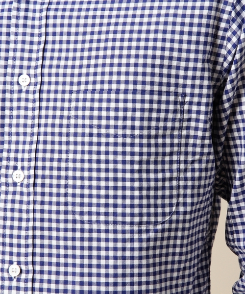 BEAUTY&YOUTH UNITED ARROWS（ビューティーアンドユースユナイテッドアローズ）の「BY オックス ギンガムチェック ボタンダウン シャツ§◆（シャツ/ブラウス・メンズ・ブラック/ブラウン/ロイヤルブルー・X-LARGE/SMALL/LARGE/X-SMALL/MEDIUM）」の5枚目の写真