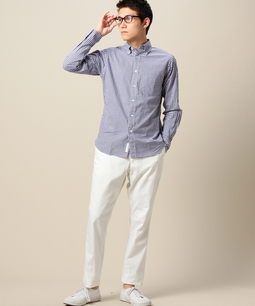 BEAUTY&YOUTH UNITED ARROWS（ビューティーアンドユースユナイテッドアローズ）の「BY オックス ギンガムチェック ボタンダウン シャツ§◆（シャツ/ブラウス・メンズ・ブラック/ブラウン/ロイヤルブルー・X-LARGE/SMALL/LARGE/X-SMALL/MEDIUM）」の4枚目の写真