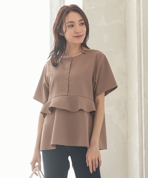 KOBE LETTUCE（コウベレタス）の「選べる4typeおうちで洗えるウォッシャブルTブラウス（シャツ/ブラウス・レディース・ブルー系その他2/ブルー系その他3/ホワイト系その他2/ブルー系その他4/ブルー系その他/ピンク系その他3/グリーン系その他3/グレー系その他2/ピンク系その他/オフホワイト/グリーン系その他2/ホワイト系その他/ピンク系その他2/ブラック系その他2/ライトグレー/ブラック/ブラック系その他/ブルー/ネイビー/グリーン系その他/グレー系その他/オレンジ系その他2/オレンジ系その他/オレンジ/ミント/ブラウン系その他/グリーン系その他5/ブルー系その他5/ブラウン系その他2/グリーン系その他4/ピンク/ブルー系その他7/モカ/ブルー系その他6/ピンク系その他4/ピンク系その他5/ホワイト系その他3/その他1/ピンク系その他6/ブラウン系その他3/その他/ブラック系その他3/グリーン系その他6・2/3/1/4）」の16枚目の写真