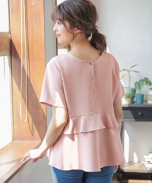 KOBE LETTUCE（コウベレタス）の「選べる4typeおうちで洗えるウォッシャブルTブラウス（シャツ/ブラウス・レディース・ブルー系その他2/ブルー系その他3/ホワイト系その他2/ブルー系その他4/ブルー系その他/ピンク系その他3/グリーン系その他3/グレー系その他2/ピンク系その他/オフホワイト/グリーン系その他2/ホワイト系その他/ピンク系その他2/ブラック系その他2/ライトグレー/ブラック/ブラック系その他/ブルー/ネイビー/グリーン系その他/グレー系その他/オレンジ系その他2/オレンジ系その他/オレンジ/ミント/ブラウン系その他/グリーン系その他5/ブルー系その他5/ブラウン系その他2/グリーン系その他4/ピンク/ブルー系その他7/モカ/ブルー系その他6/ピンク系その他4/ピンク系その他5/ホワイト系その他3/その他1/ピンク系その他6/ブラウン系その他3/その他/ブラック系その他3/グリーン系その他6・2/3/1/4）」の2枚目の写真