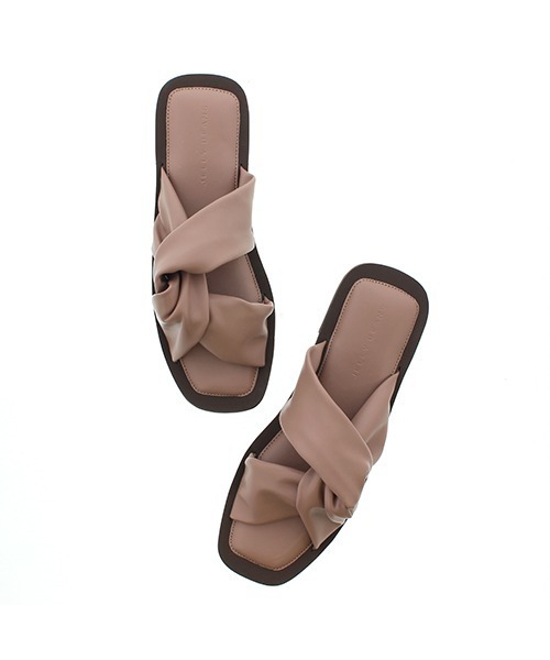 JELLY BEANS(ジェリービーンズ)の「ターバンフラットサンダル(115-19301)JELLY BEANS(ジェリービーンズ)(サンダル・レディース・ホワイト/ブラック/グレイッシュベージュ・LL/S/M/L)」の12枚目の写真