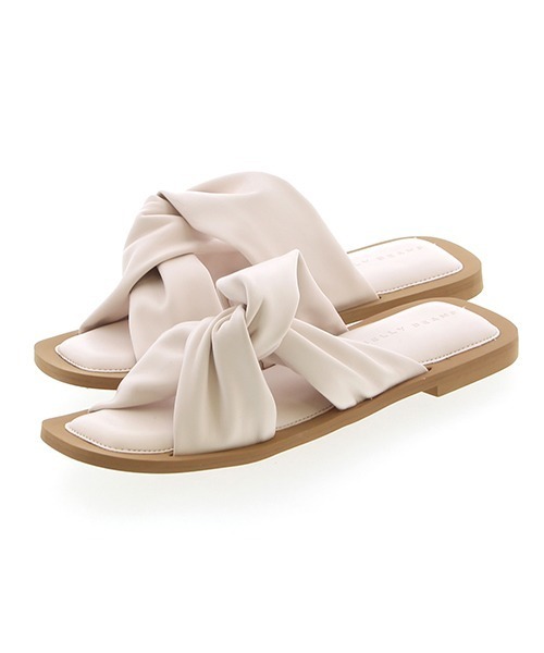 JELLY BEANS(ジェリービーンズ)の「ターバンフラットサンダル(115-19301)JELLY BEANS(ジェリービーンズ)(サンダル・レディース・ホワイト/ブラック/グレイッシュベージュ・LL/S/M/L)」の16枚目の写真