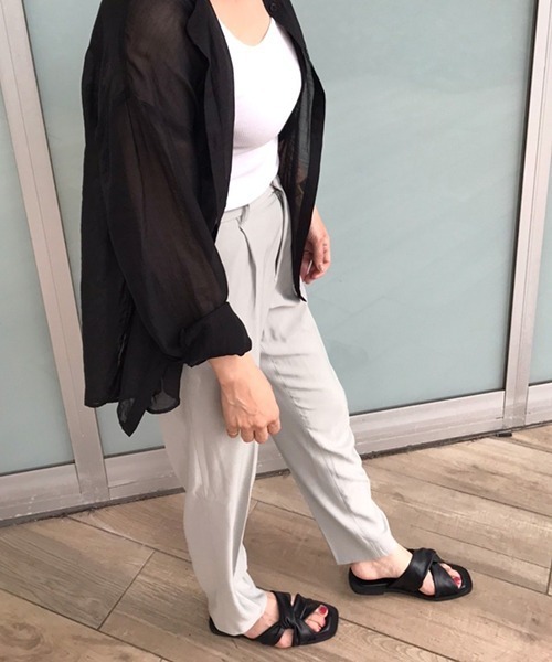 JELLY BEANS(ジェリービーンズ)の「ターバンフラットサンダル(115-19301)JELLY BEANS(ジェリービーンズ)(サンダル・レディース・ホワイト/ブラック/グレイッシュベージュ・LL/S/M/L)」の17枚目の写真