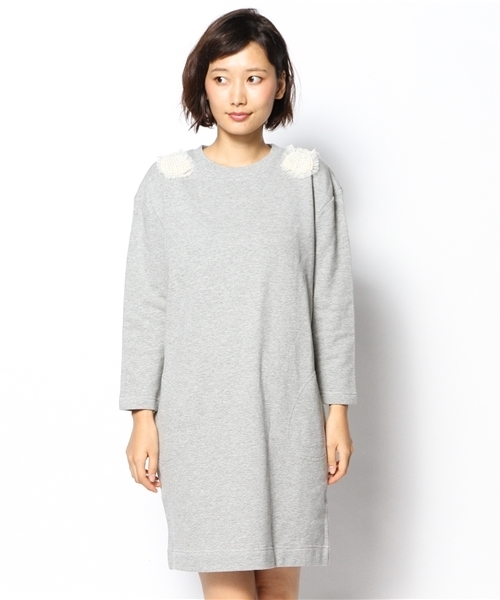 Demi-Luxe BEAMS（デミルクス ビームス）の「KAON / カタリボン スウェットワンピース（ワンピース・レディース・グレー/ブラック・ONE SIZE）」の3枚目の写真
