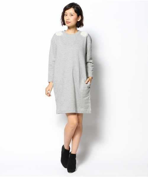 Demi-Luxe BEAMS（デミルクス ビームス）の「KAON / カタリボン スウェットワンピース（ワンピース・レディース・グレー/ブラック・ONE SIZE）」の6枚目の写真