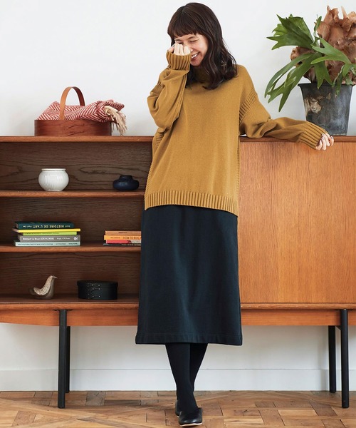 Sunny clouds（サニークラウズ）の「サニークラウズ　スウェットスカート（スカート・レディース・グレイッシュベージュ/ブラック・NM/MEDIUM/LARGE/X-LARGE/XX-LARGE）」の17枚目の写真