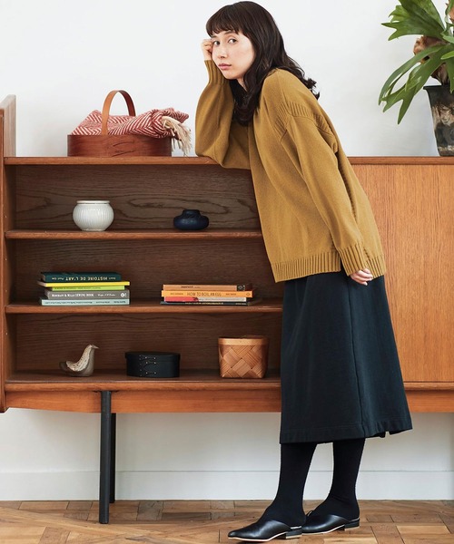 Sunny clouds（サニークラウズ）の「サニークラウズ　スウェットスカート（スカート・レディース・グレイッシュベージュ/ブラック・NM/MEDIUM/LARGE/X-LARGE/XX-LARGE）」の9枚目の写真