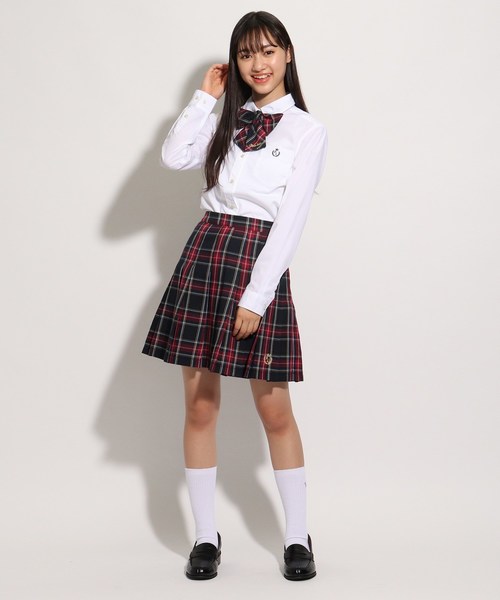美品※ピンクラテ※卒服※160※プリーツスカートセットアップ※リボン※ベージュ ピンク ラテ PINK-latte 【卒服】リボン付 チェックプリーツ