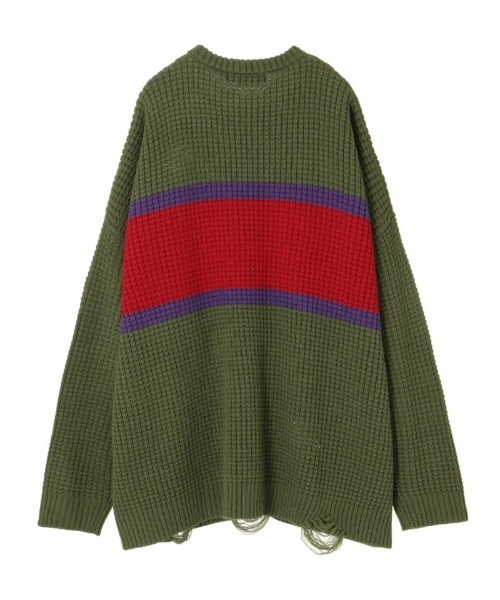 Candy Stripper(キャンディストリッパー)の「COLOR BLOCKING ニット(ニット/セーター・レディース・ブラック/カーキ/ピンク・2)」の6枚目の写真