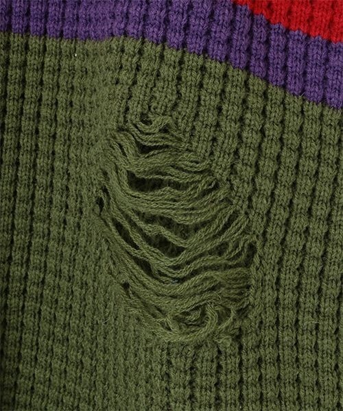 Candy Stripper(キャンディストリッパー)の「COLOR BLOCKING ニット(ニット/セーター・レディース・ブラック/カーキ/ピンク・2)」の11枚目の写真