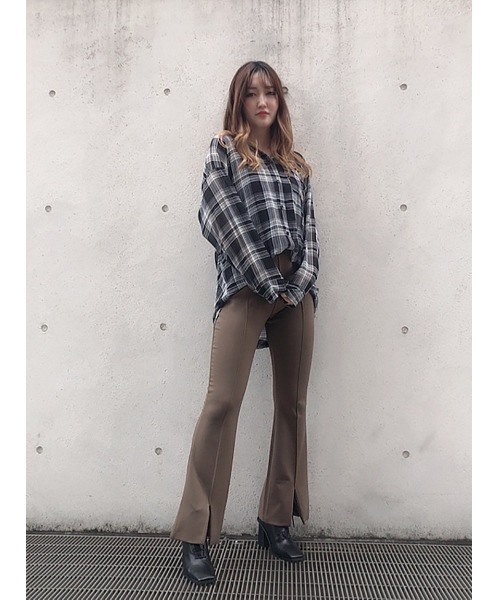one way(ワンウェイ)の「チェックシアーシャツ(シャツ/ブラウス・レディース・ホワイト/ブラック/ベージュ・FREE)」の4枚目の写真
