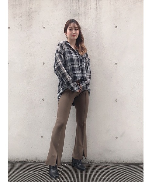 one way(ワンウェイ)の「チェックシアーシャツ(シャツ/ブラウス・レディース・ホワイト/ブラック/ベージュ・FREE)」の10枚目の写真