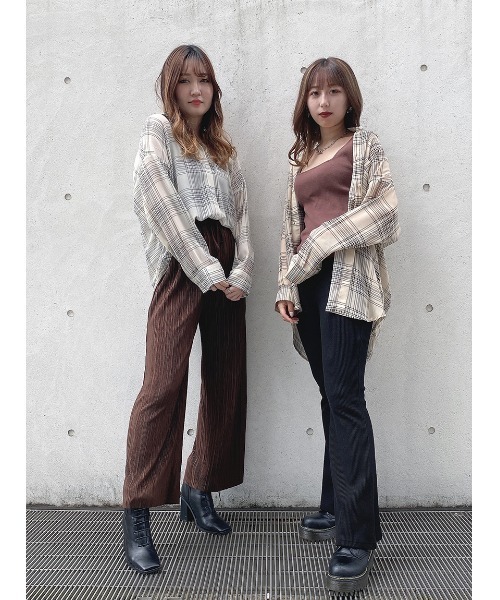 one way(ワンウェイ)の「チェックシアーシャツ(シャツ/ブラウス・レディース・ホワイト/ブラック/ベージュ・FREE)」の9枚目の写真