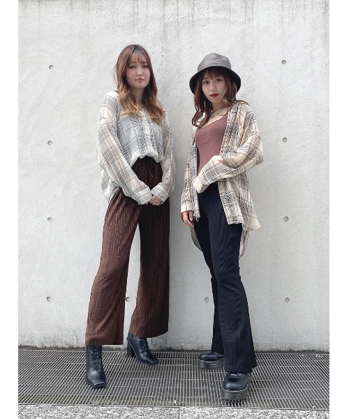 one way(ワンウェイ)の「チェックシアーシャツ(シャツ/ブラウス・レディース・ホワイト/ブラック/ベージュ・FREE)」の11枚目の写真