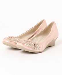美品 ANTEPRIMA フラワーモチーフパンプス 日本製 アンテプリマ ANTEPRIMA 【小さいサイズ】小花モチーフウェッジ