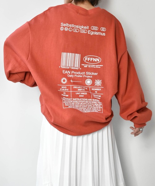 muure(ミュール)の「ビッグシルエット バックプリントスウェット(スウェット・レディース・ホワイト/ブラック/ピンク・FREE)」の1枚目の写真