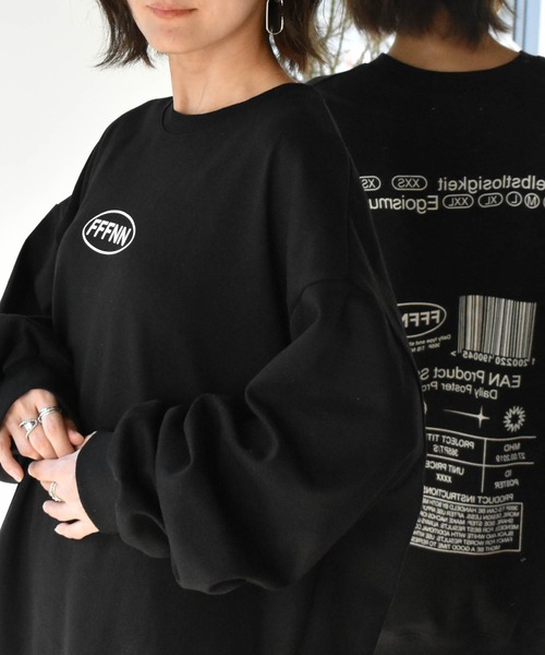 muure(ミュール)の「ビッグシルエット バックプリントスウェット(スウェット・レディース・ホワイト/ブラック/ピンク・FREE)」の4枚目の写真