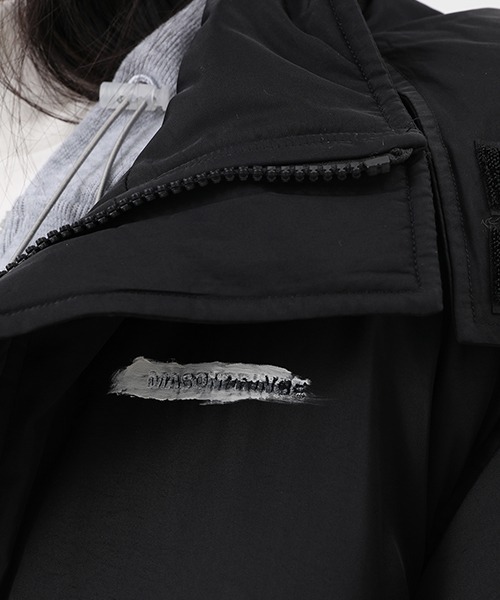 MASONPRINCE(メイソンプリンス)の「【MASONPRINCE】High neck hooded down coat MF1042(ダウンジャケット/コート・メンズ・アイボリー/ブラック・M/L/XS/S)」の3枚目の写真