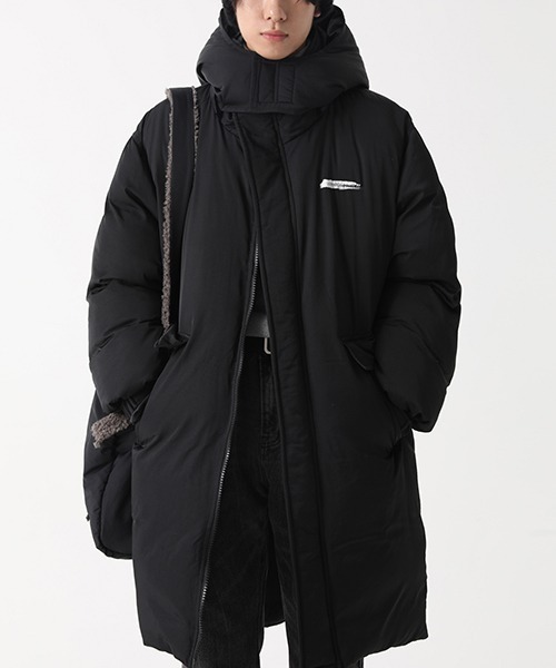 MASONPRINCE(メイソンプリンス)の「【MASONPRINCE】High neck hooded down coat MF1042(ダウンジャケット/コート・メンズ・アイボリー/ブラック・M/L/XS/S)」の10枚目の写真