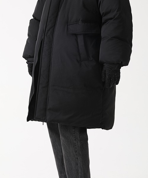 MASONPRINCE(メイソンプリンス)の「【MASONPRINCE】High neck hooded down coat MF1042(ダウンジャケット/コート・メンズ・アイボリー/ブラック・M/L/XS/S)」の11枚目の写真