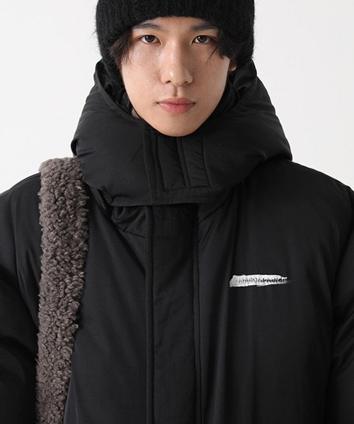 MASONPRINCE(メイソンプリンス)の「【MASONPRINCE】High neck hooded down coat MF1042(ダウンジャケット/コート・メンズ・アイボリー/ブラック・M/L/XS/S)」の15枚目の写真