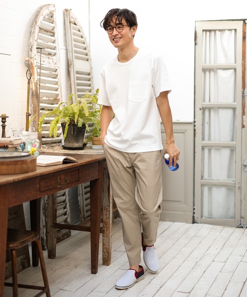 UNION STATION（ユニオンステーション）の「ソフトスムース半袖Ｔシャツ（Tシャツ/カットソー・メンズ・ライトブルー/ブラック/ベージュ/ブラウン/オフホワイト/ライトグリーン/杢グレー/ライトベージュ・LL/S/M/L/XL）」の18枚目の写真