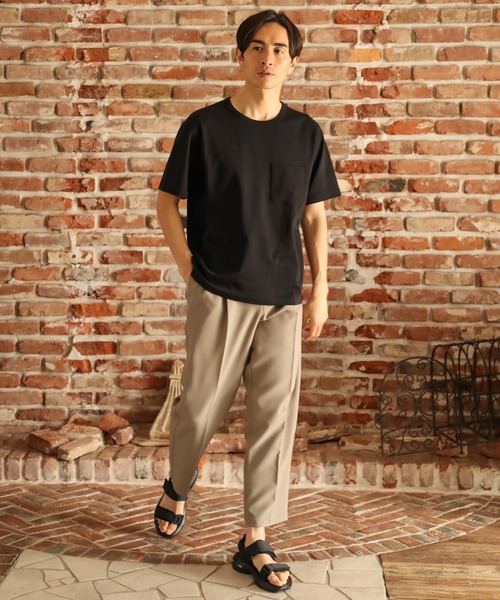 UNION STATION（ユニオンステーション）の「ソフトスムース半袖Ｔシャツ（Tシャツ/カットソー・メンズ・ライトブルー/ブラック/ベージュ/ブラウン/オフホワイト/ライトグリーン/杢グレー/ライトベージュ・LL/S/M/L/XL）」の12枚目の写真