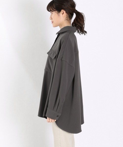 LOWRYS FARM（ローリーズファーム）の「PツイルオーバーシャツLS