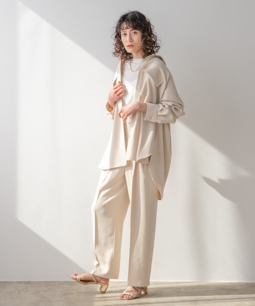 LOWRYS FARM（ローリーズファーム）の「PツイルオーバーシャツLS