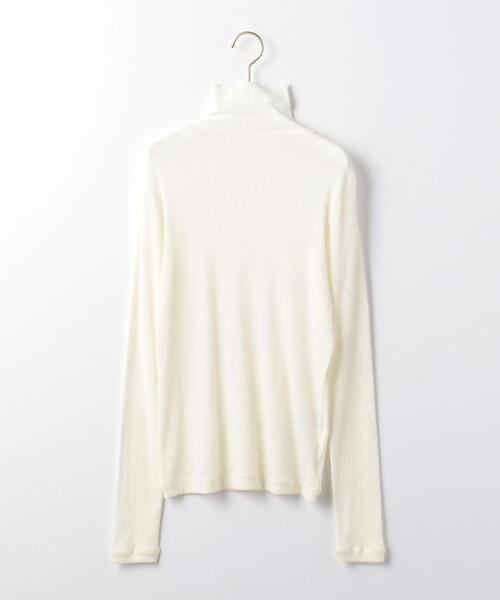 green label relaxing（グリーンレーベルリラクシング）の「FFC シアー テレコ ハイネック プルオーバー カットソー（Tシャツ/カットソー・レディース・イエロー/ダークグレー/オフホワイト・FREE）」の21枚目の写真