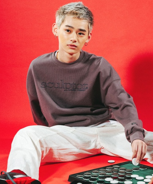 SCULPTOR（スカルプター）の「RETRO OUTLINE SWEATSHIRT/レトロアウトラインスウェット（スウェット・レディース・チャコールグレー/ブラック/アイボリー/杢グレー・SMALL/MEDIUM/LARGE/X-LARGE）」の11枚目の写真