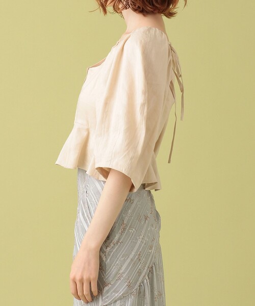 ME COUTURE（ミークチュール）の「リネンパフコンパクトブラウス